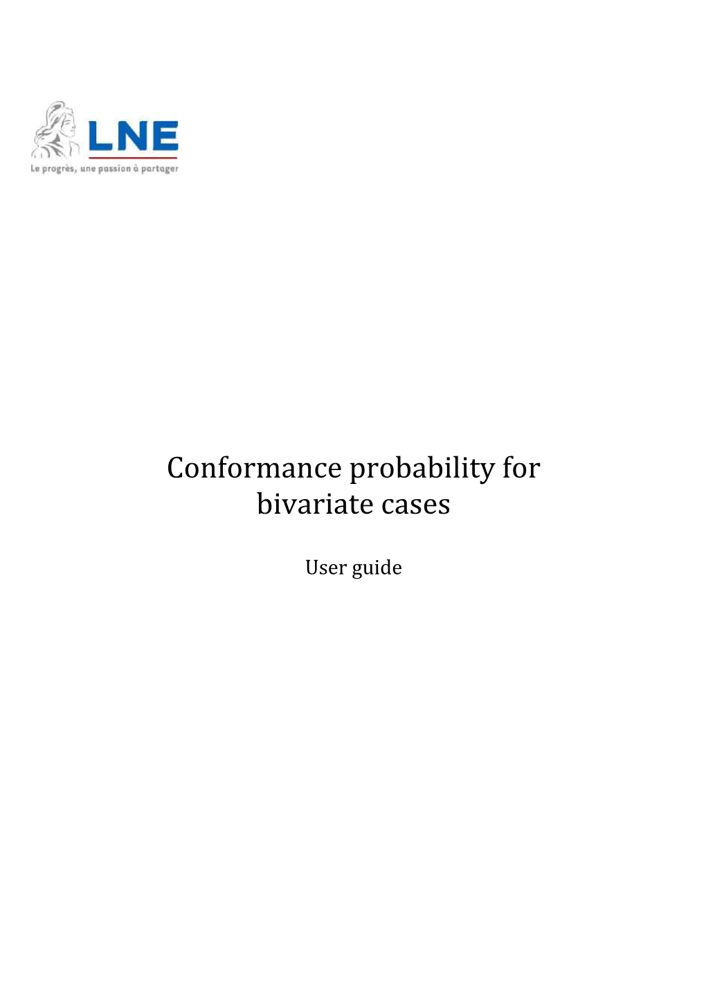 User Manual of the Software : Conformance Probability for Bivariate Cases