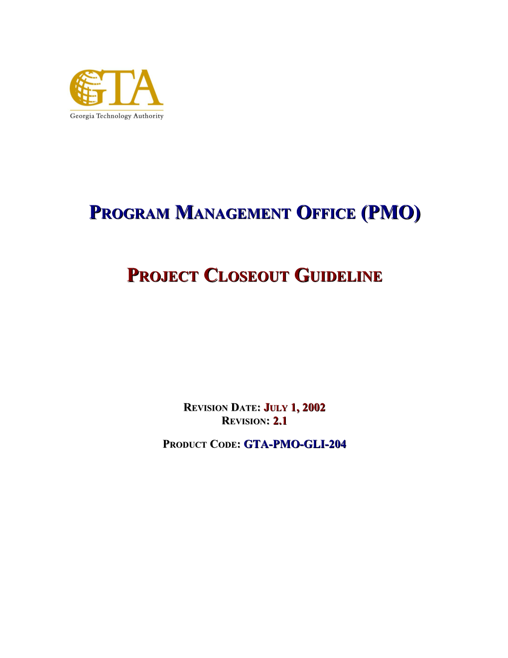 Program Management Office (PMO)