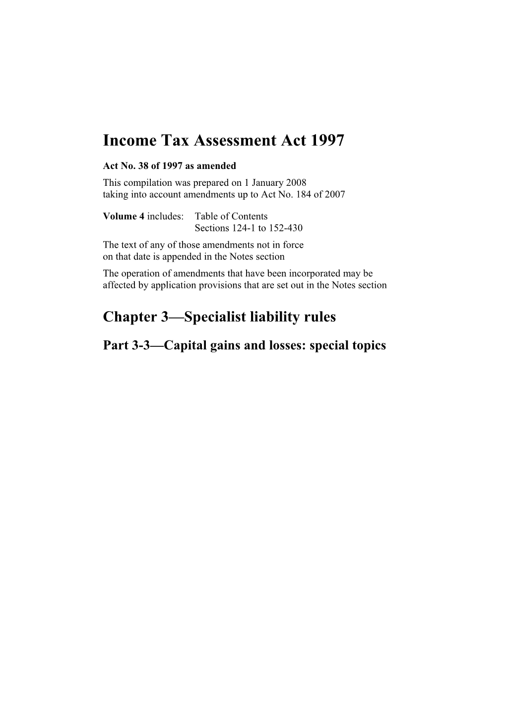 Income Tax Assessment Act 1997