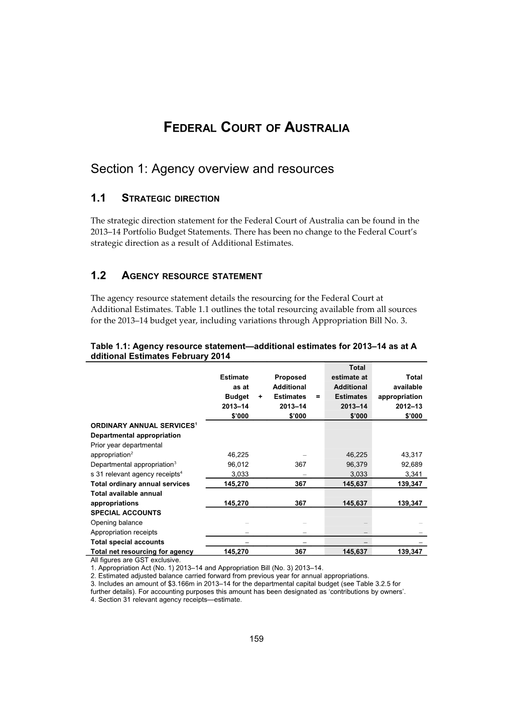 PAES 2013-14 Section Federal Court of Australia