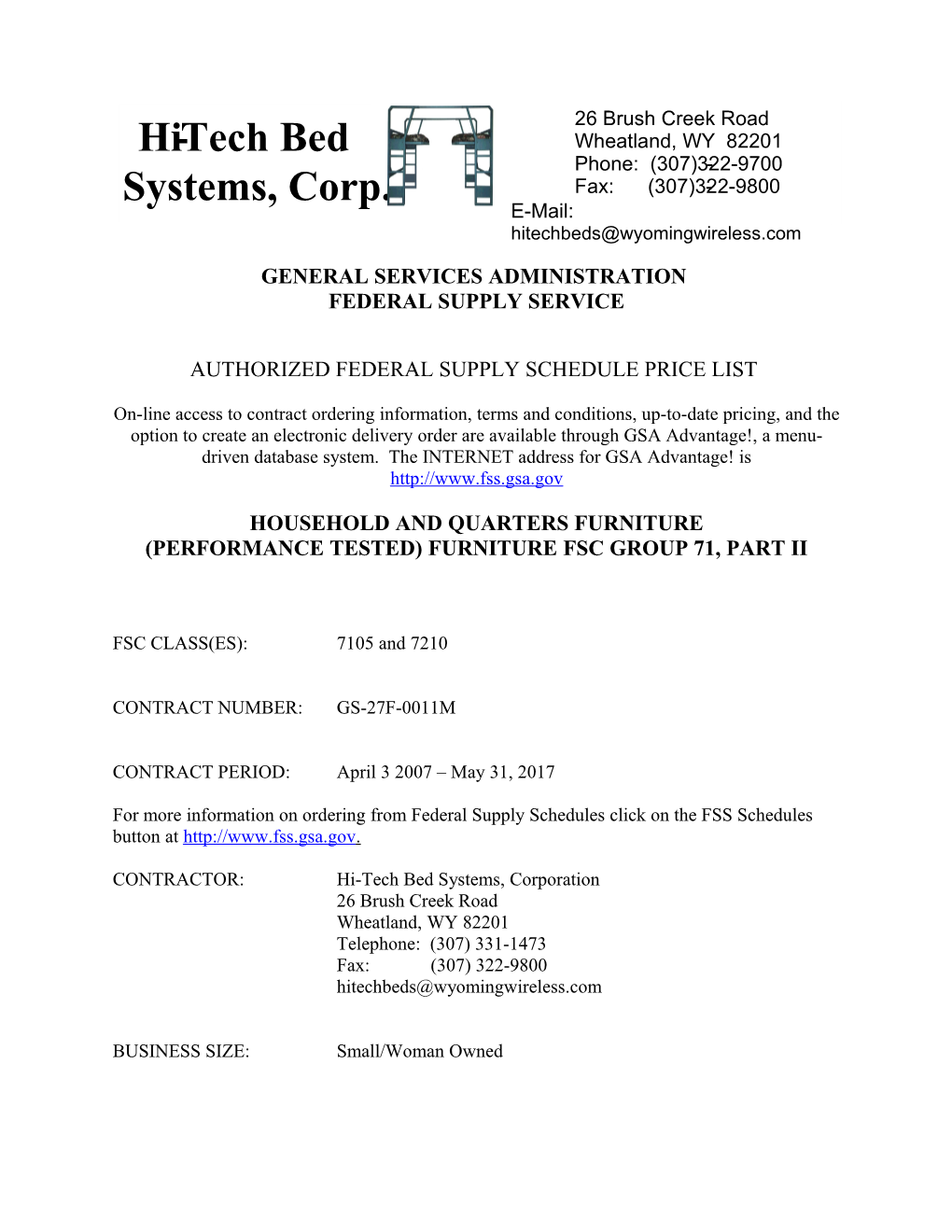 Authorized Federal Supply Schedule Price List s5