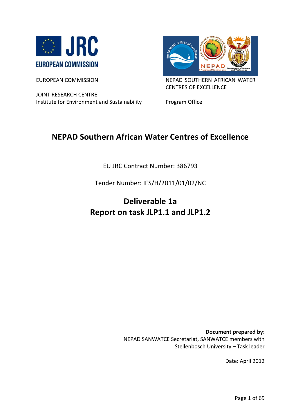 Nepad Southern African Water Centres of Excellence