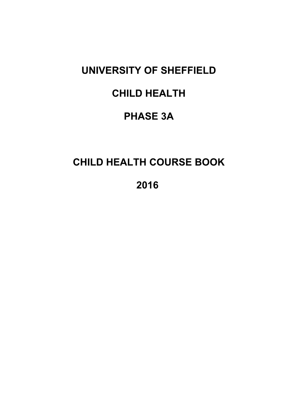 Child Health Course Book