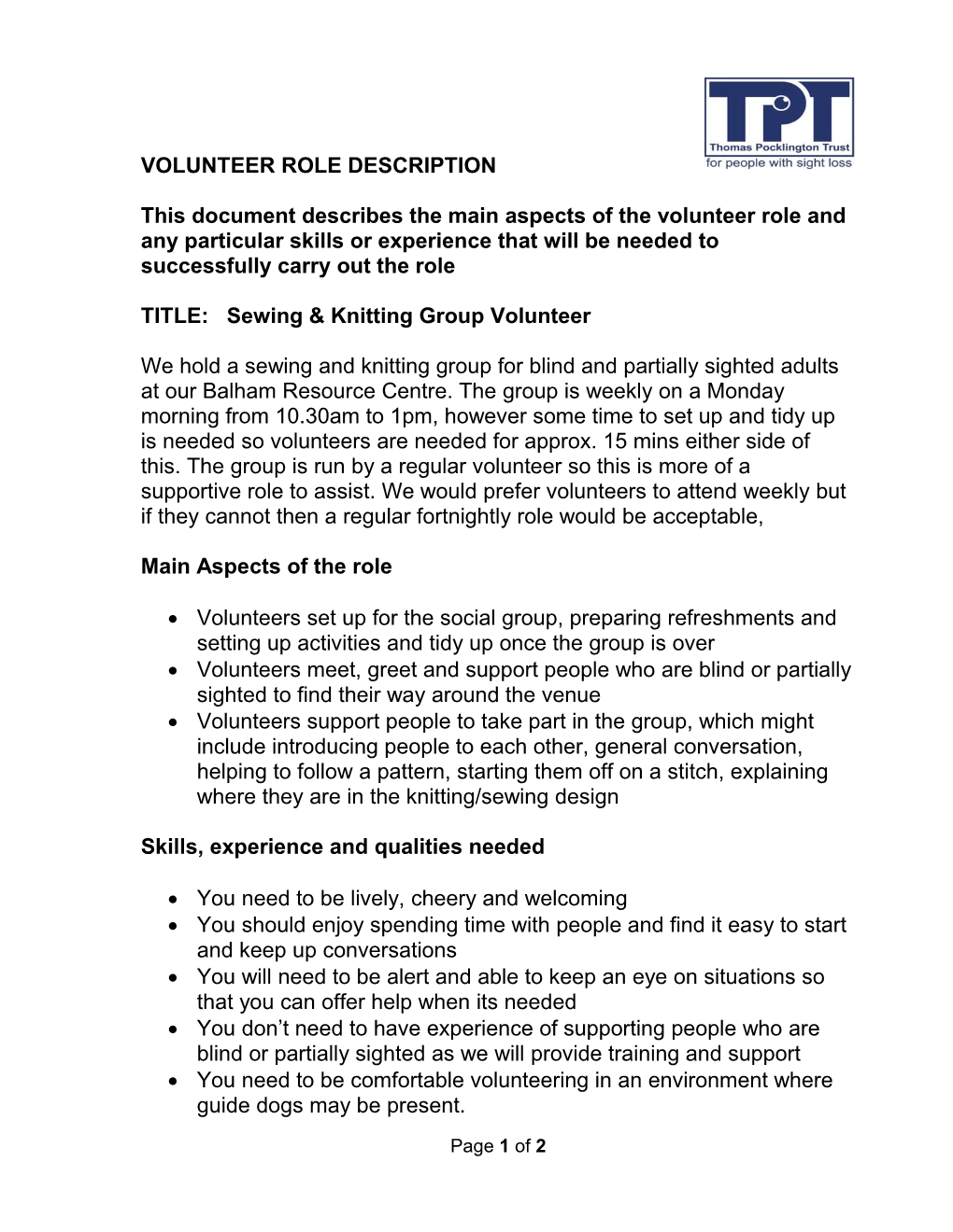 Volunteer Application Form s16