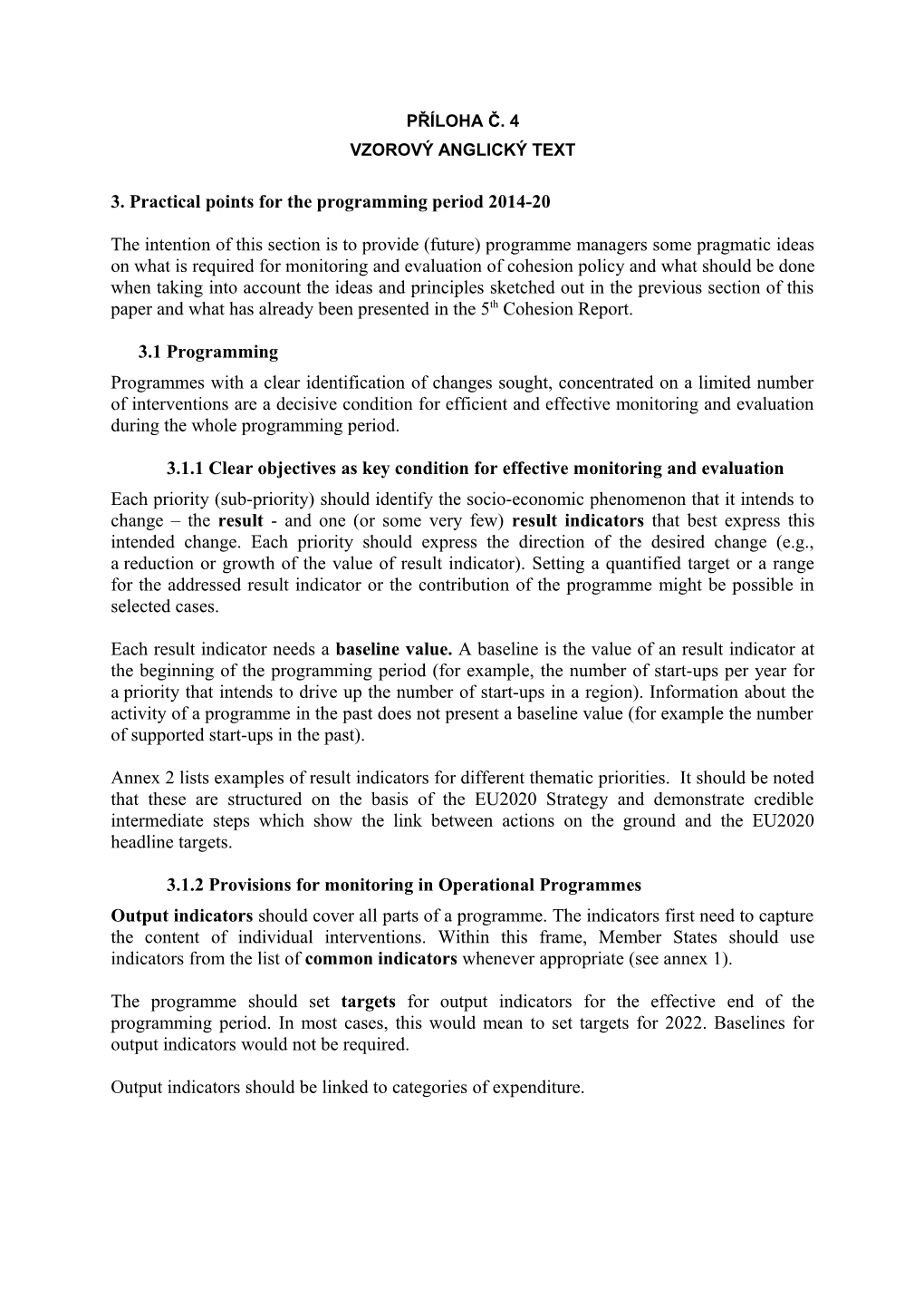 3. Practical Points for the Programming Period 2014-20