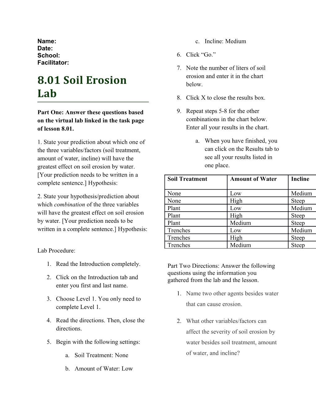 8.01 Soil Erosion Lab