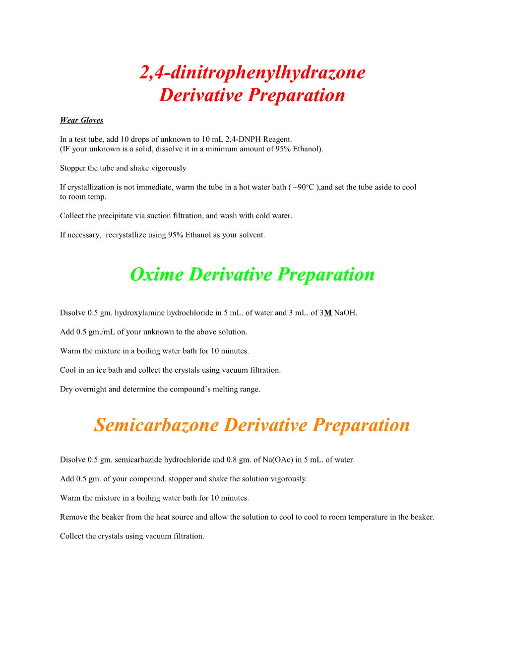 Oxime Derivative Preparation