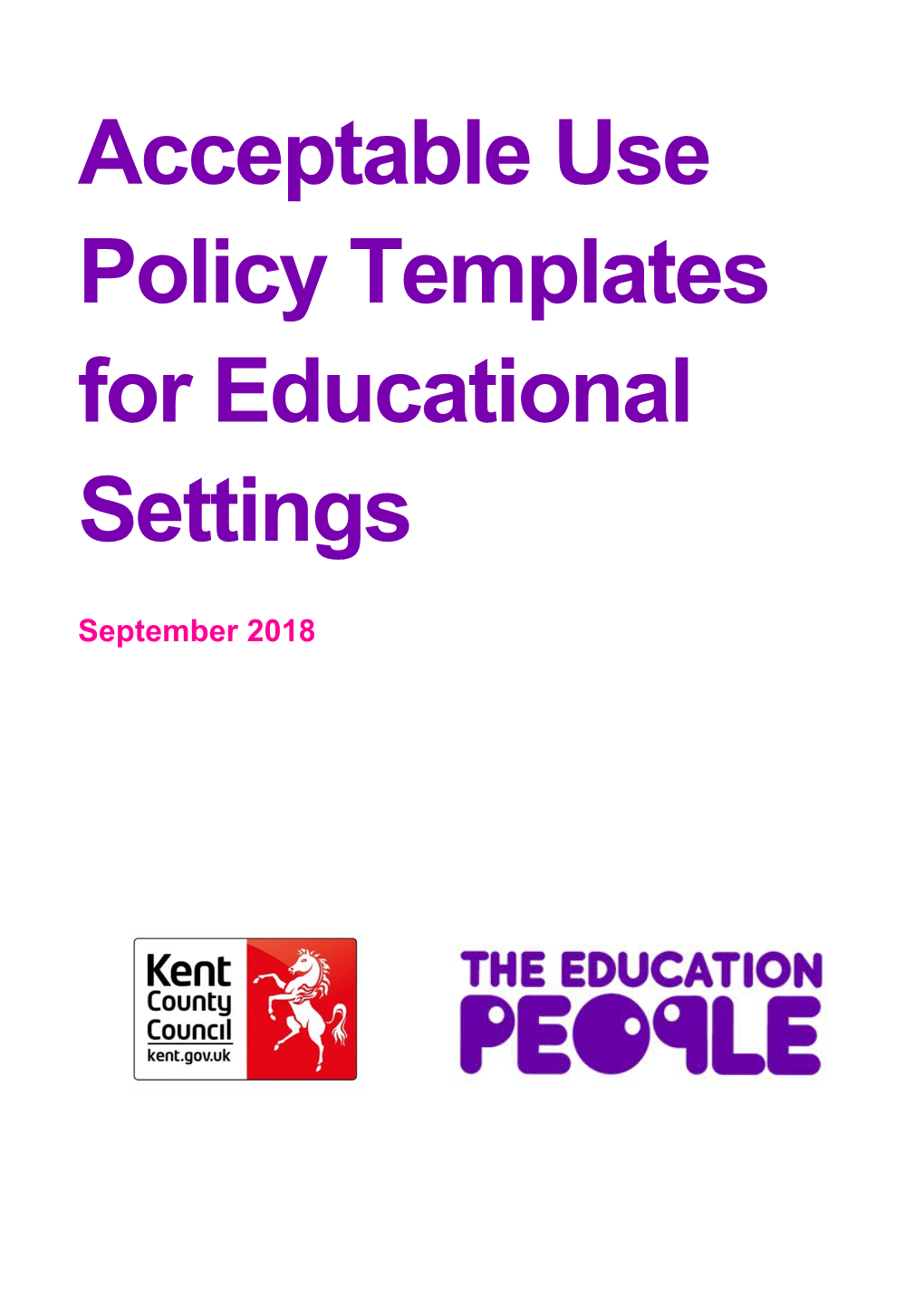 Acceptable Usepolicy Templates for Educational Settings