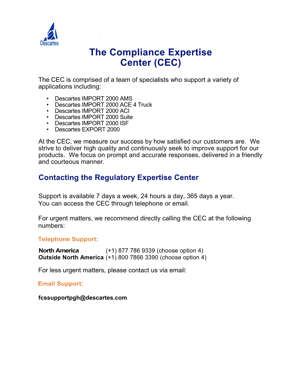 The Complianceexpertisecenter (CEC)