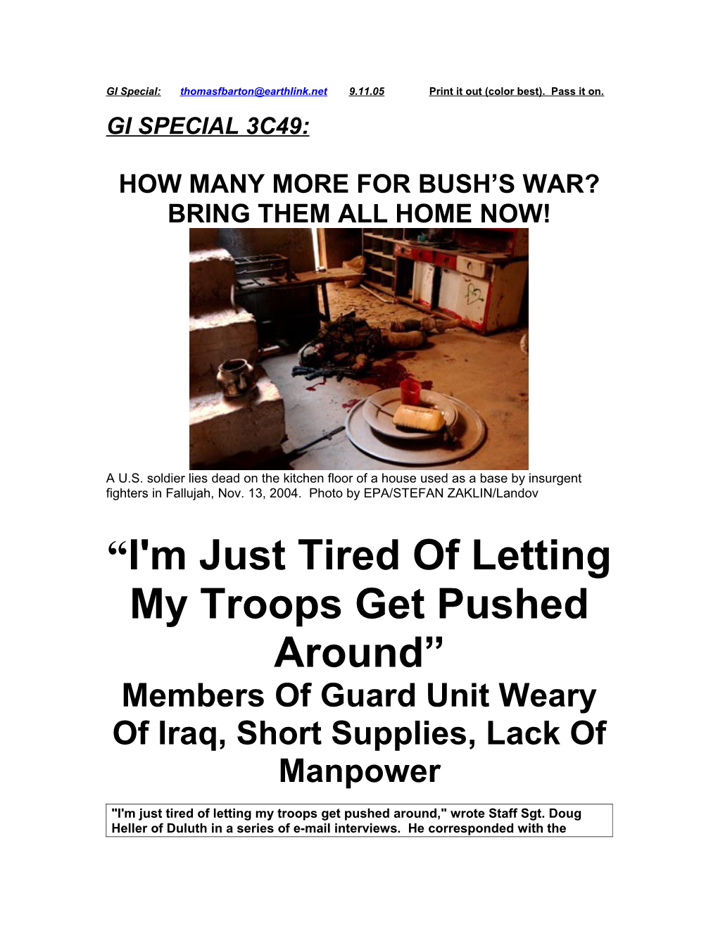 How Many More for Bush S War?