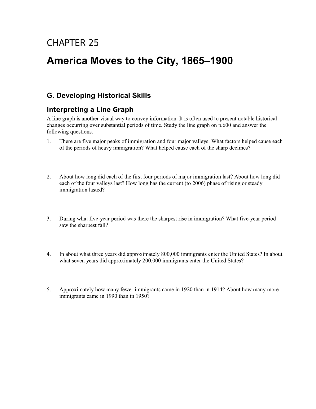 America Moves to the City, 1865 1900