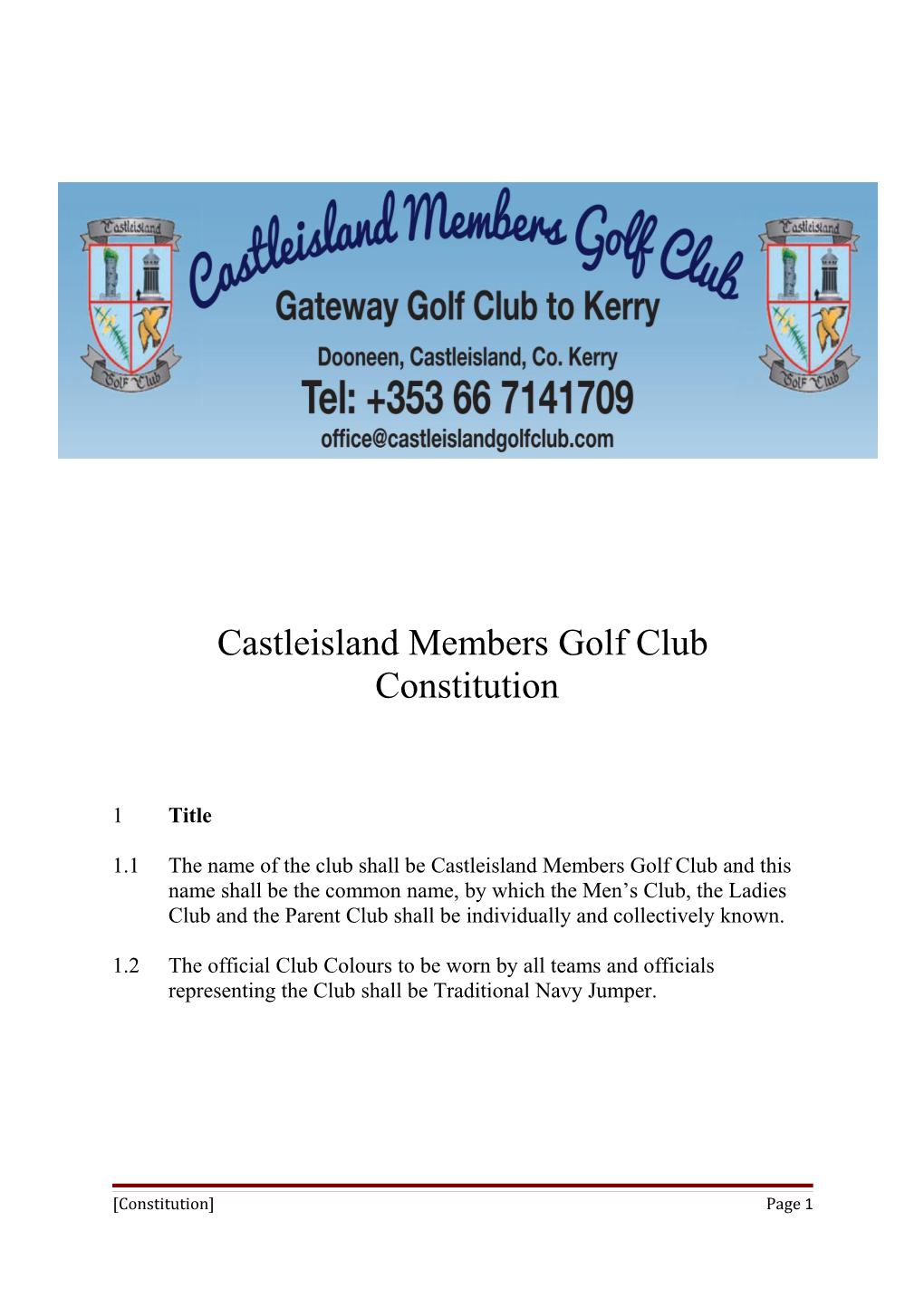 Castleisland Members Golf Club