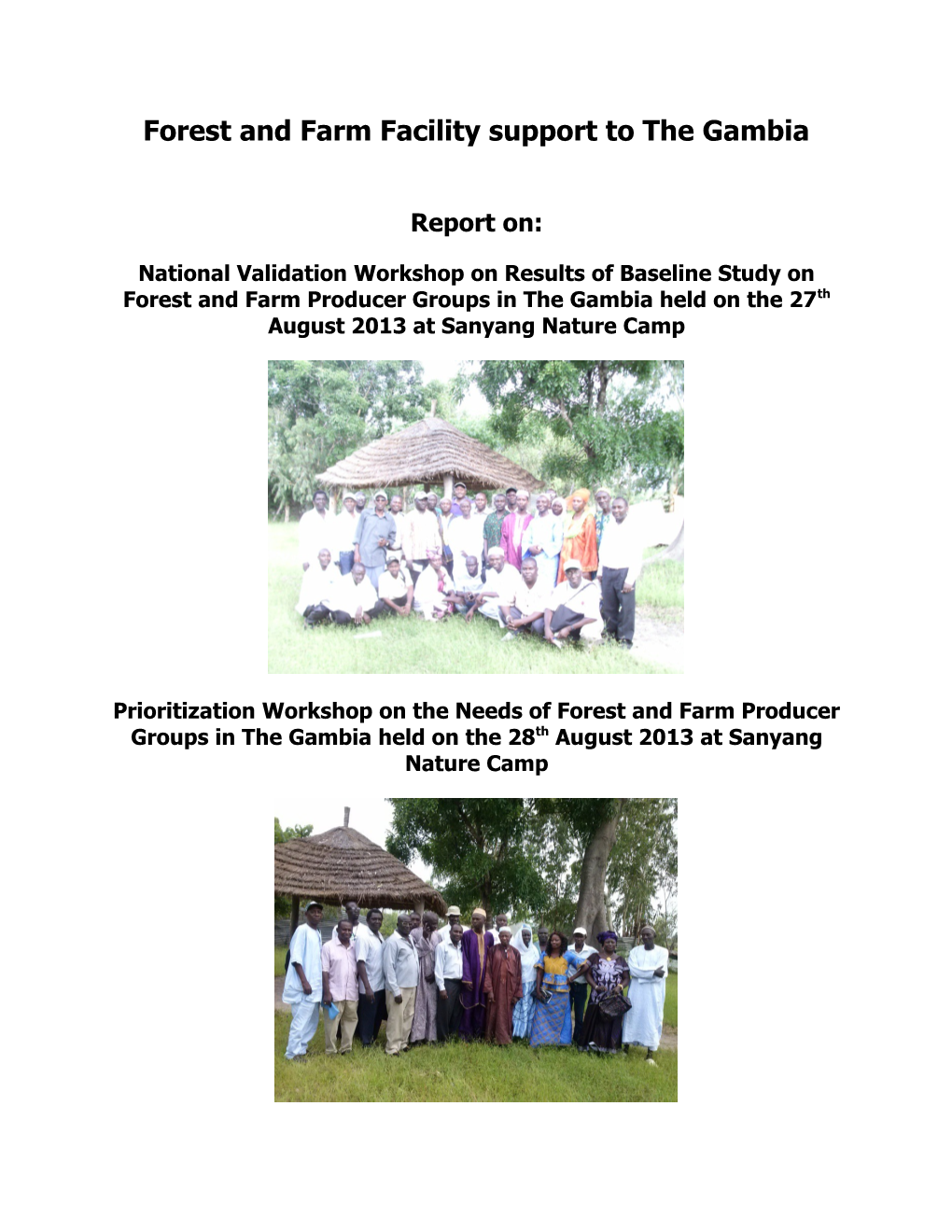 Forest and Farm Facility Support to the Gambia
