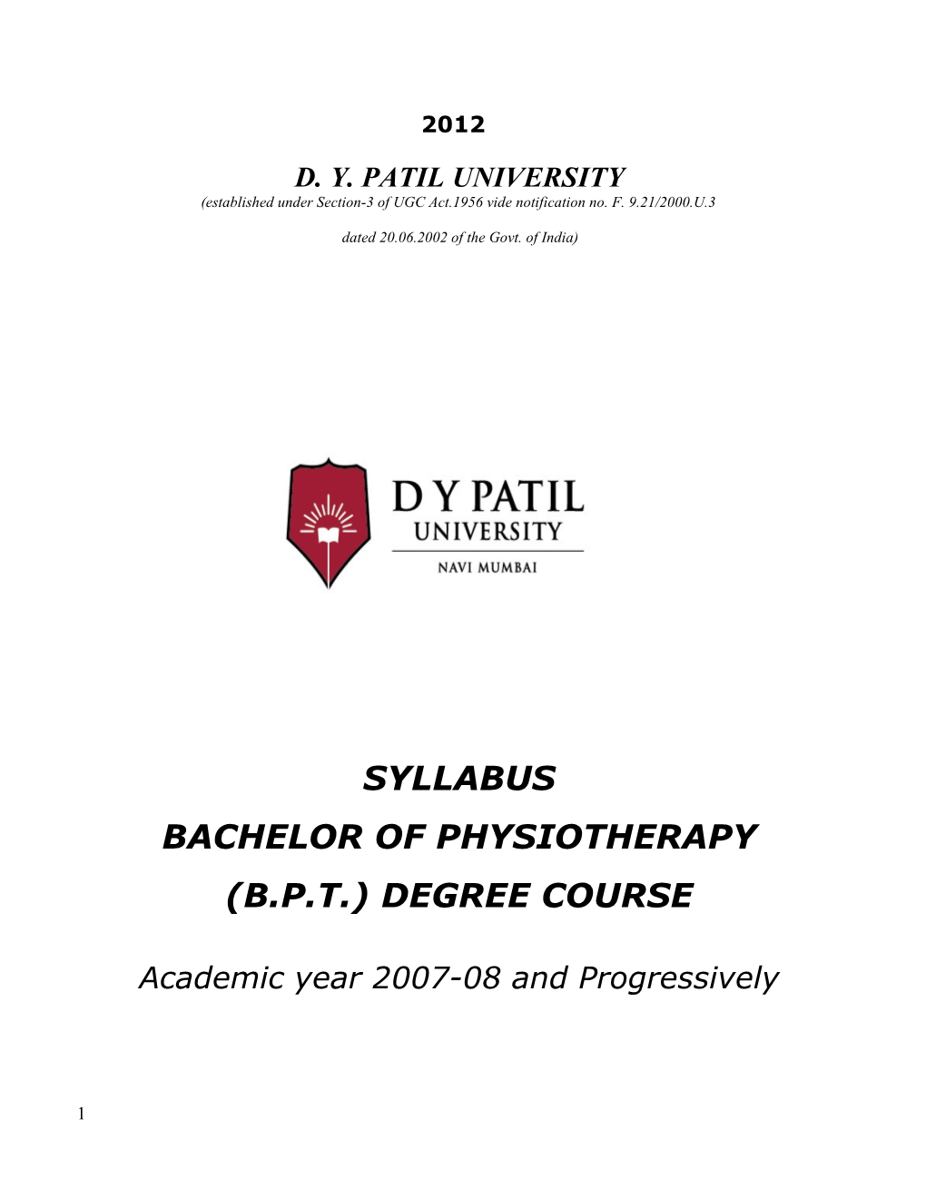 D. Y. Patil University
