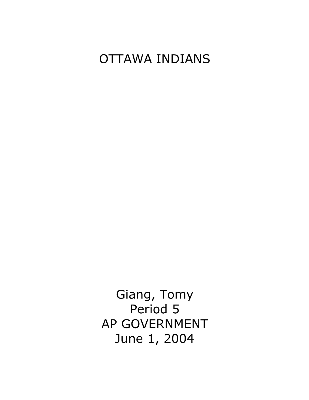 Ottawa Indians