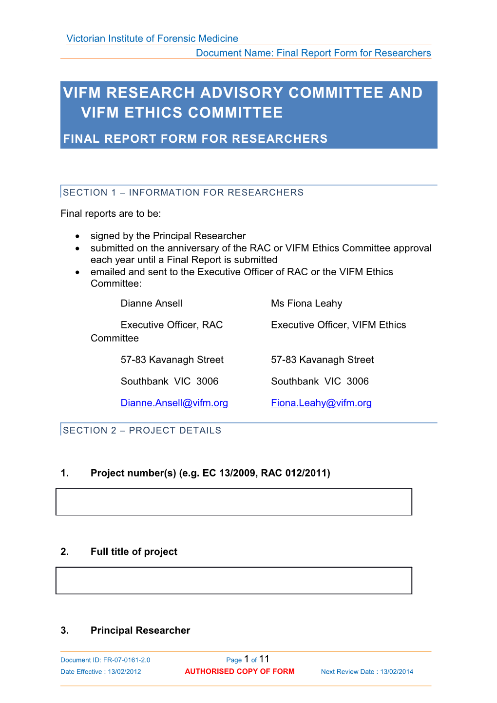 VIFM Information Document - Portrait Template