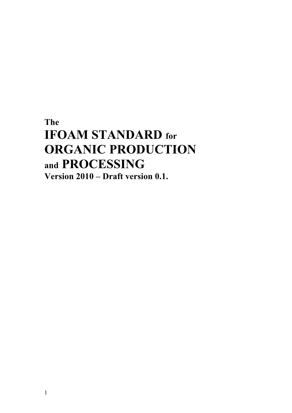 IFOAM STANDARD For s1