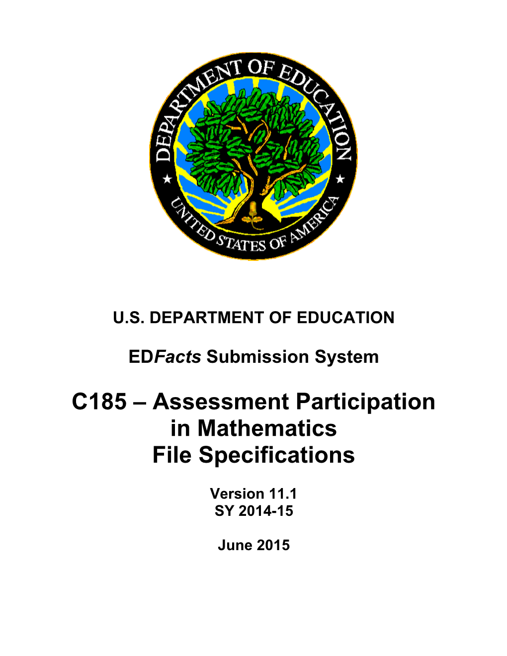 Assessment Participation in Mathematics File Specifications