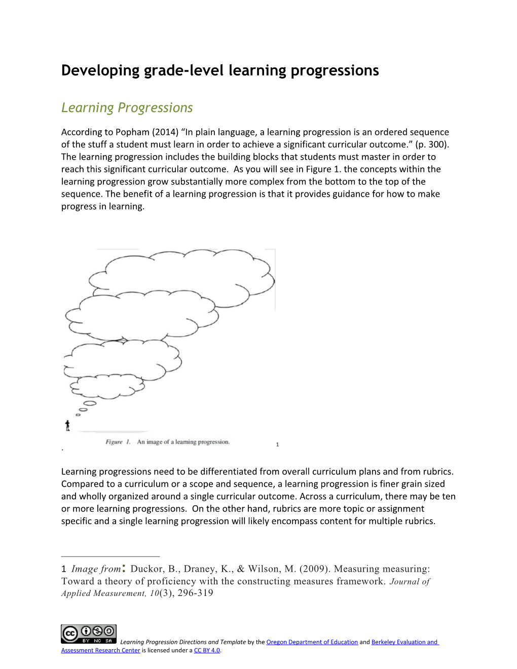 Developing Grade-Level Learning Progressions