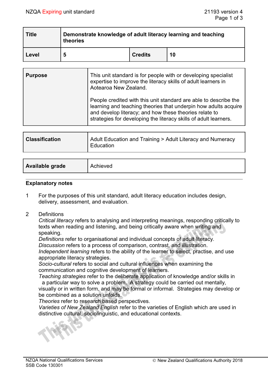 Demonstrate Knowledge of Adult Literacy Learning and Teaching Theories