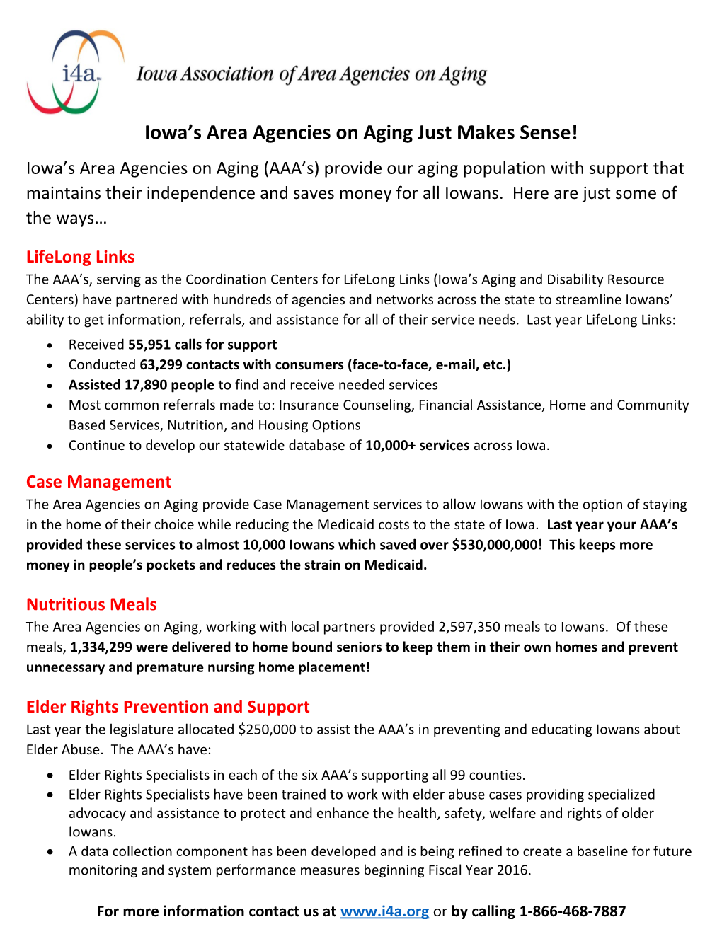 Iowa S Area Agencies on Aging Just Makes Sense!