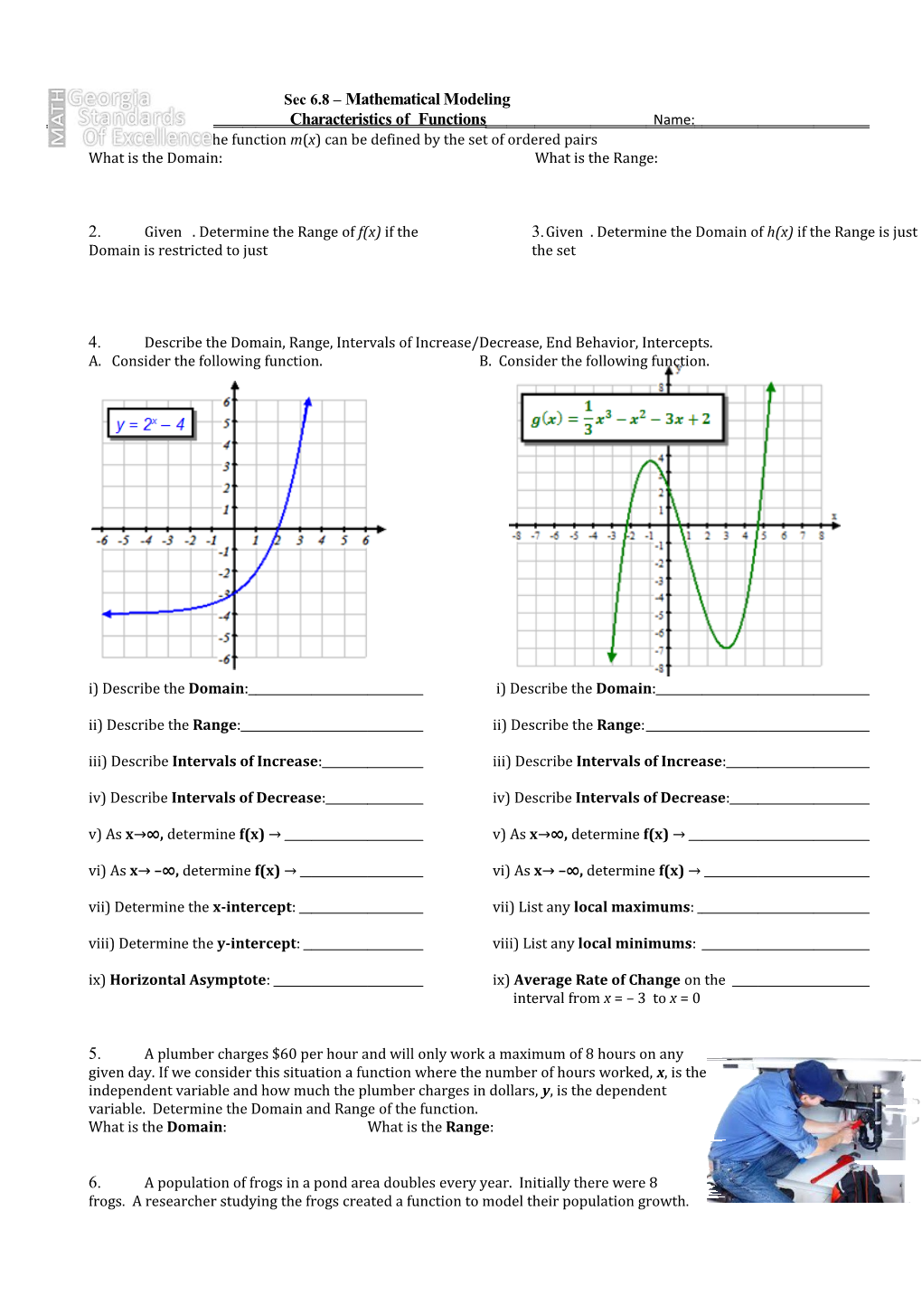 1. Consider the Function M(X) Can Be Defined by the Set of Ordered Pairs