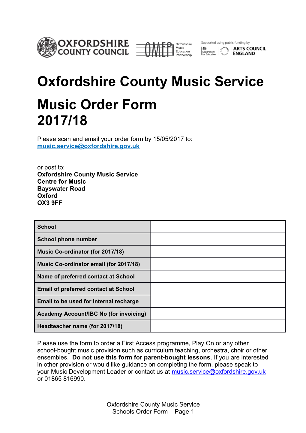 Oxfordshire County Music Service