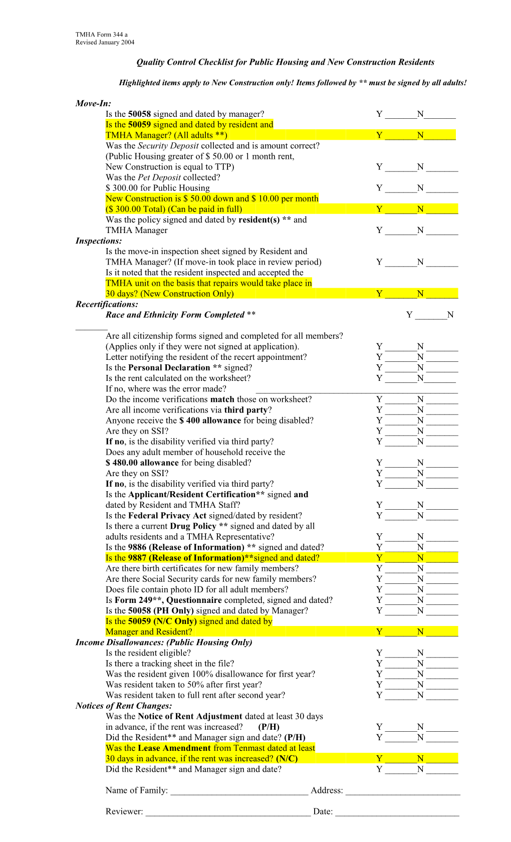 Quality Control Checklist s1