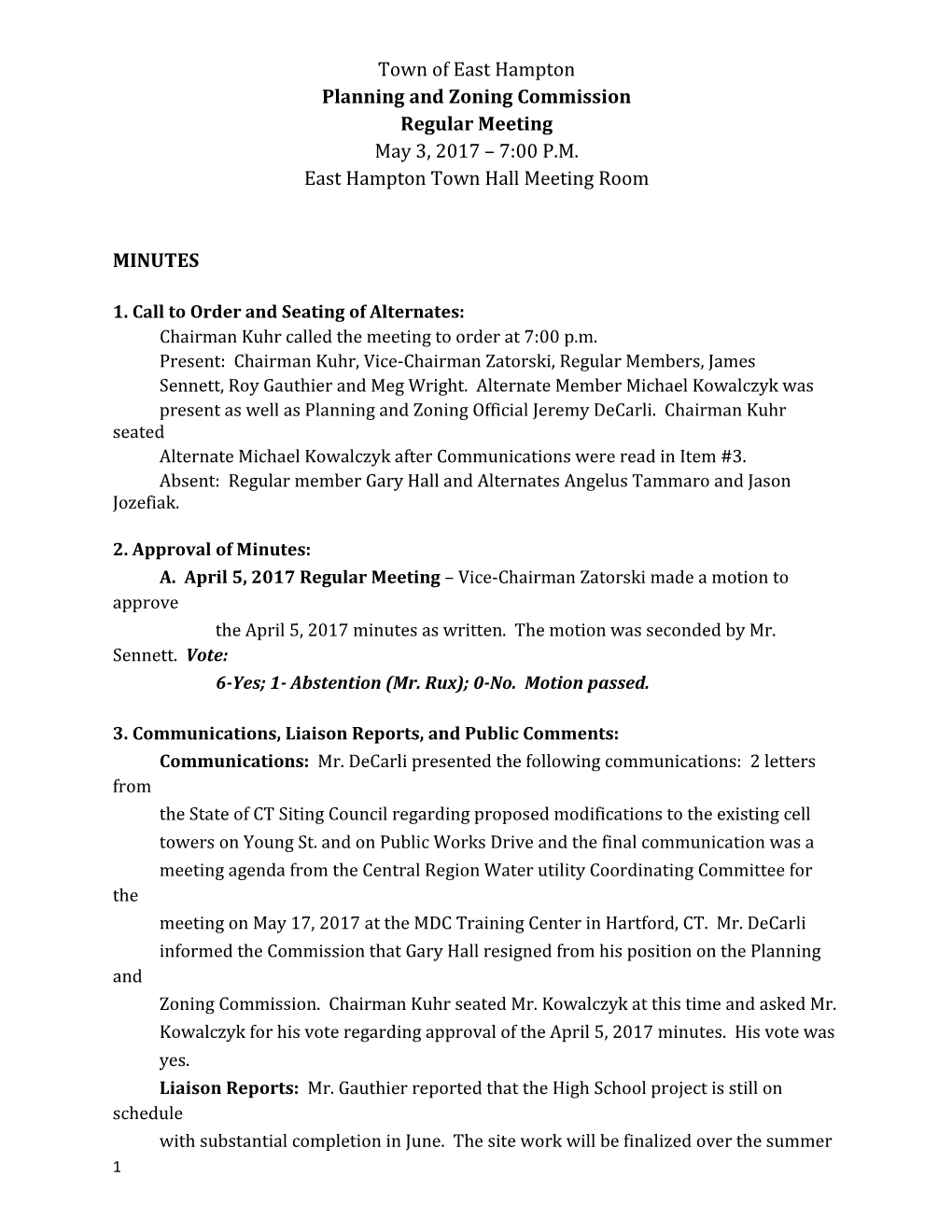 Planning and Zoning Commission s1