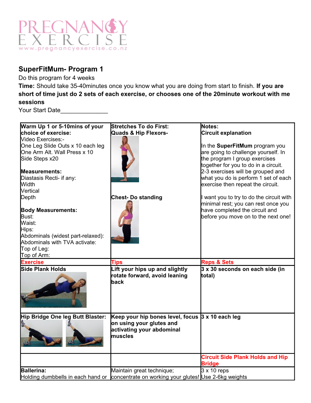 Superfitmum- Program 1