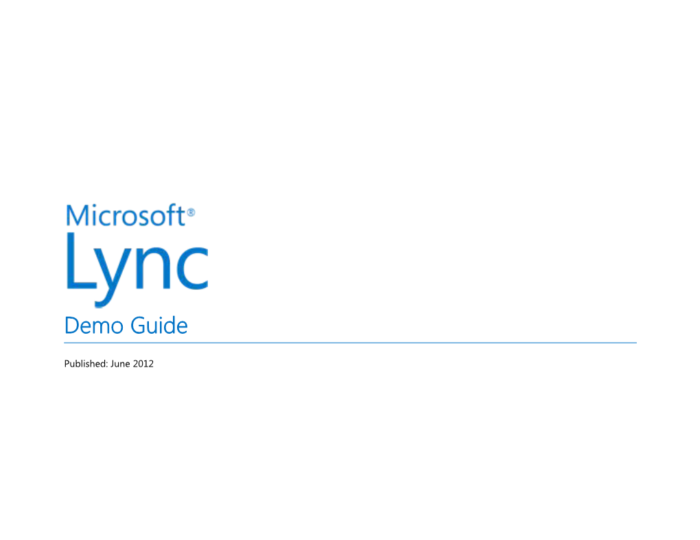 Lync Demo Guide July16 Final for Preview