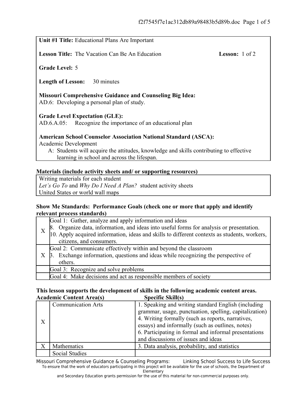 Materials (Include Activity Sheets And/ Or Supporting Resources) s7