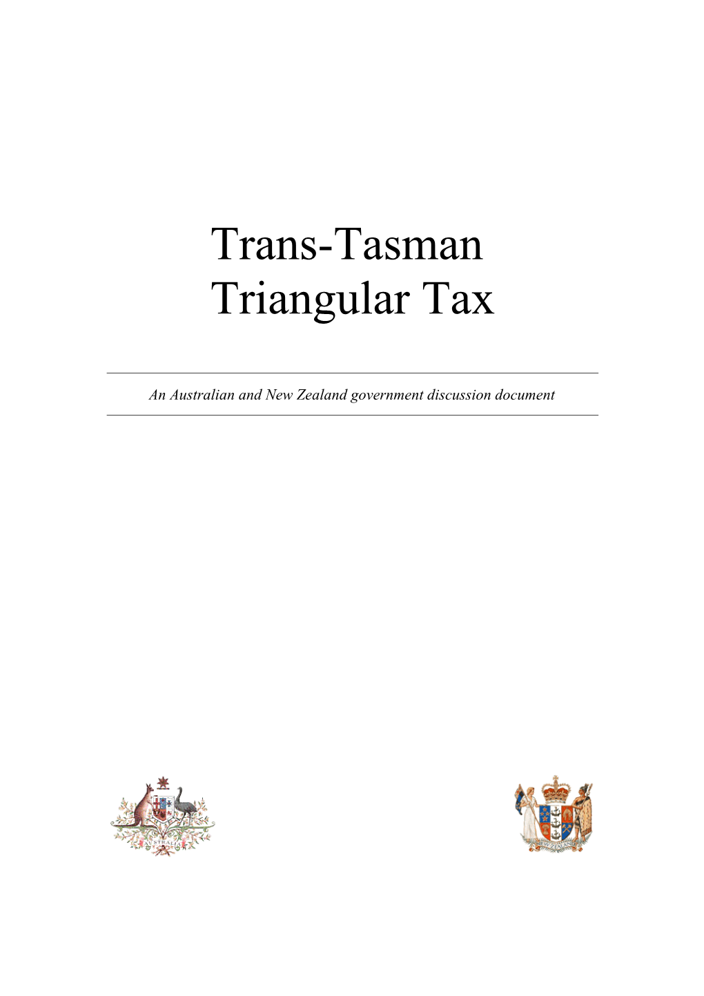 Trans-Tasman Triangular Tax