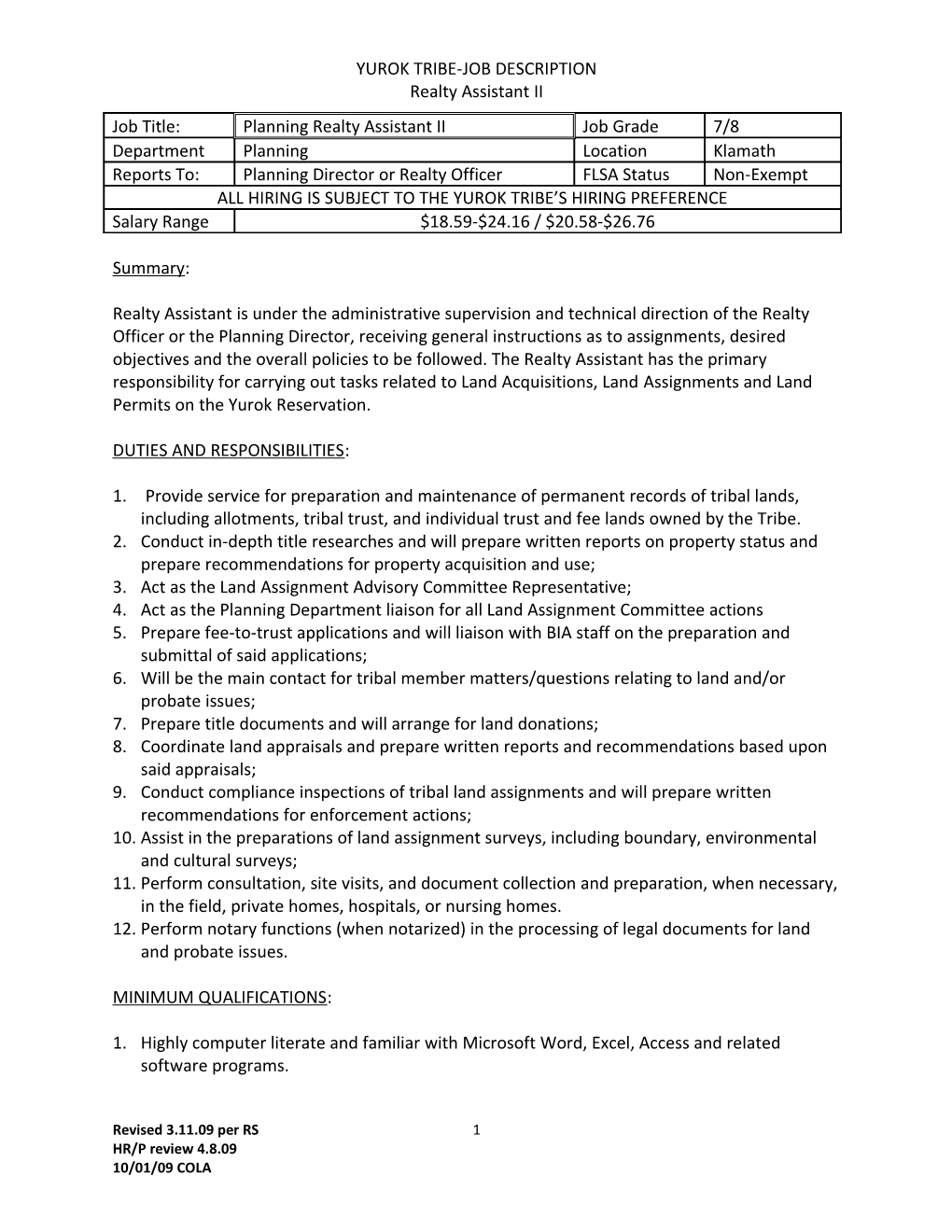 Yurok Tribe-Job Description s1