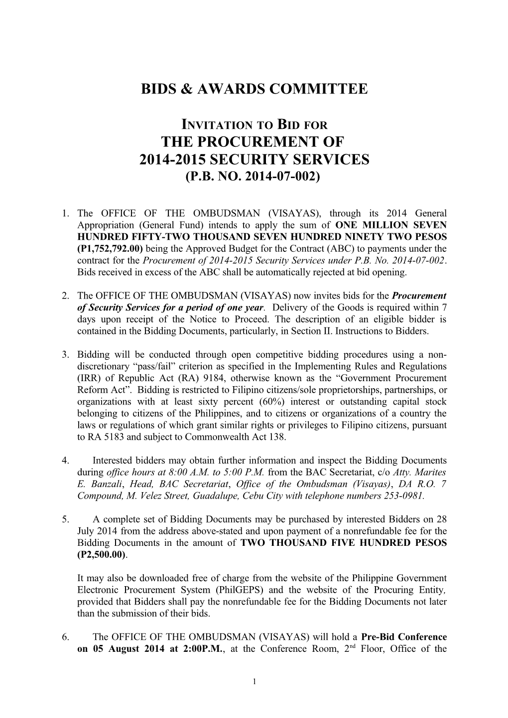 Philippine Bidding Documents s23