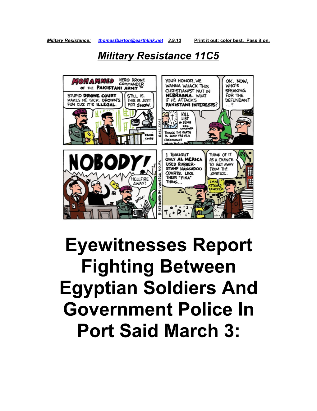 Military Resistance 11C5