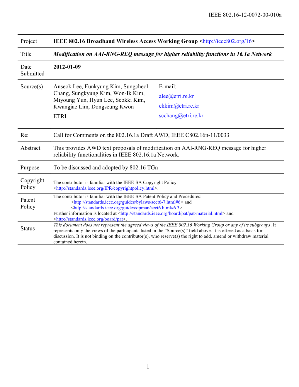 IEEE 802.16 Mentor Document Template s10