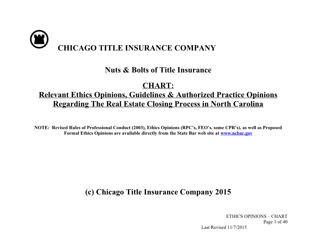 Chicago Title Insurance Company