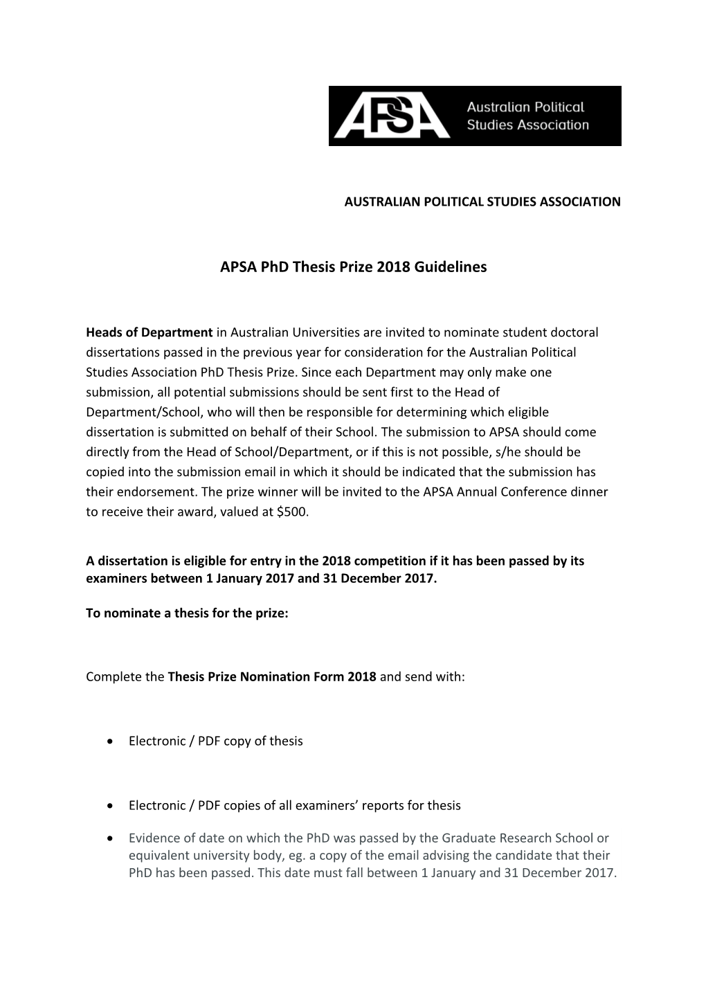 Australian Political Studies Association