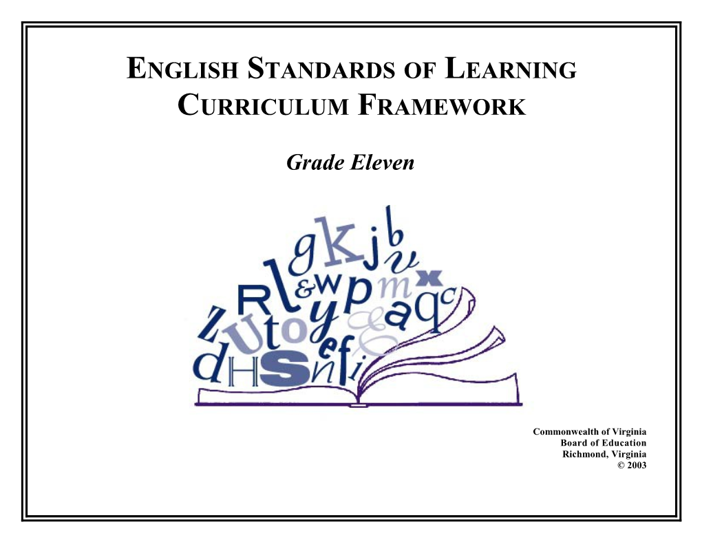 English Standards of Learning s1