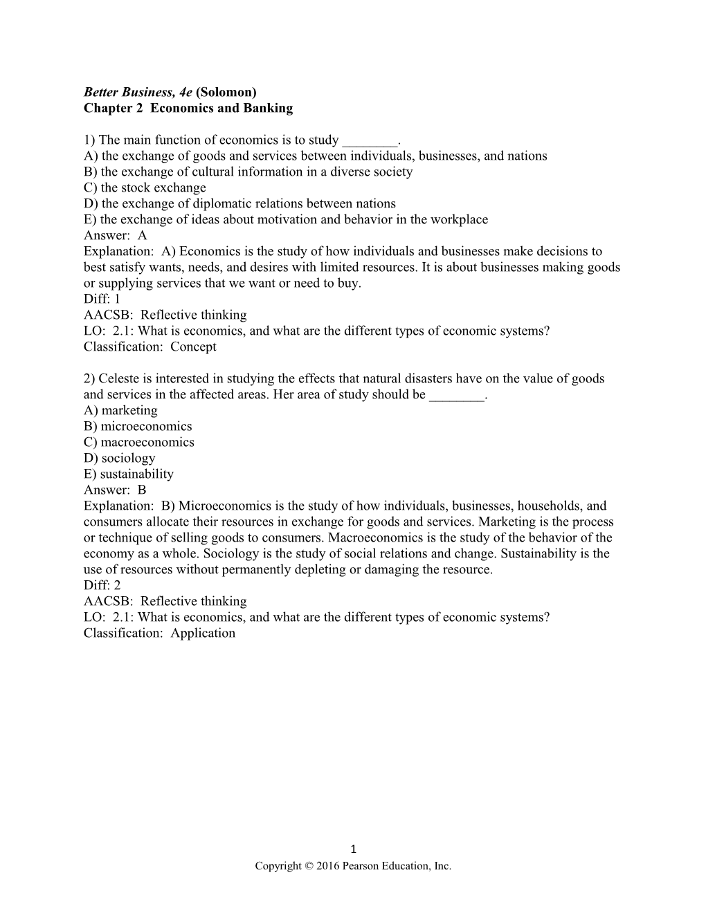 Chapter 2 Economics and Banking