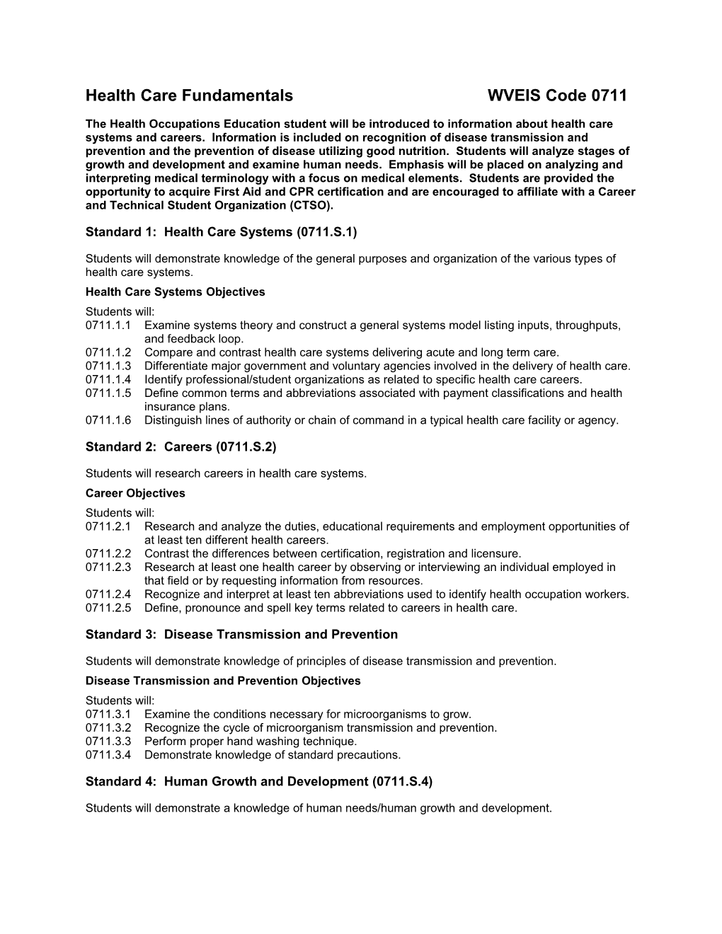 Health Care Fundamentals (Hcf)