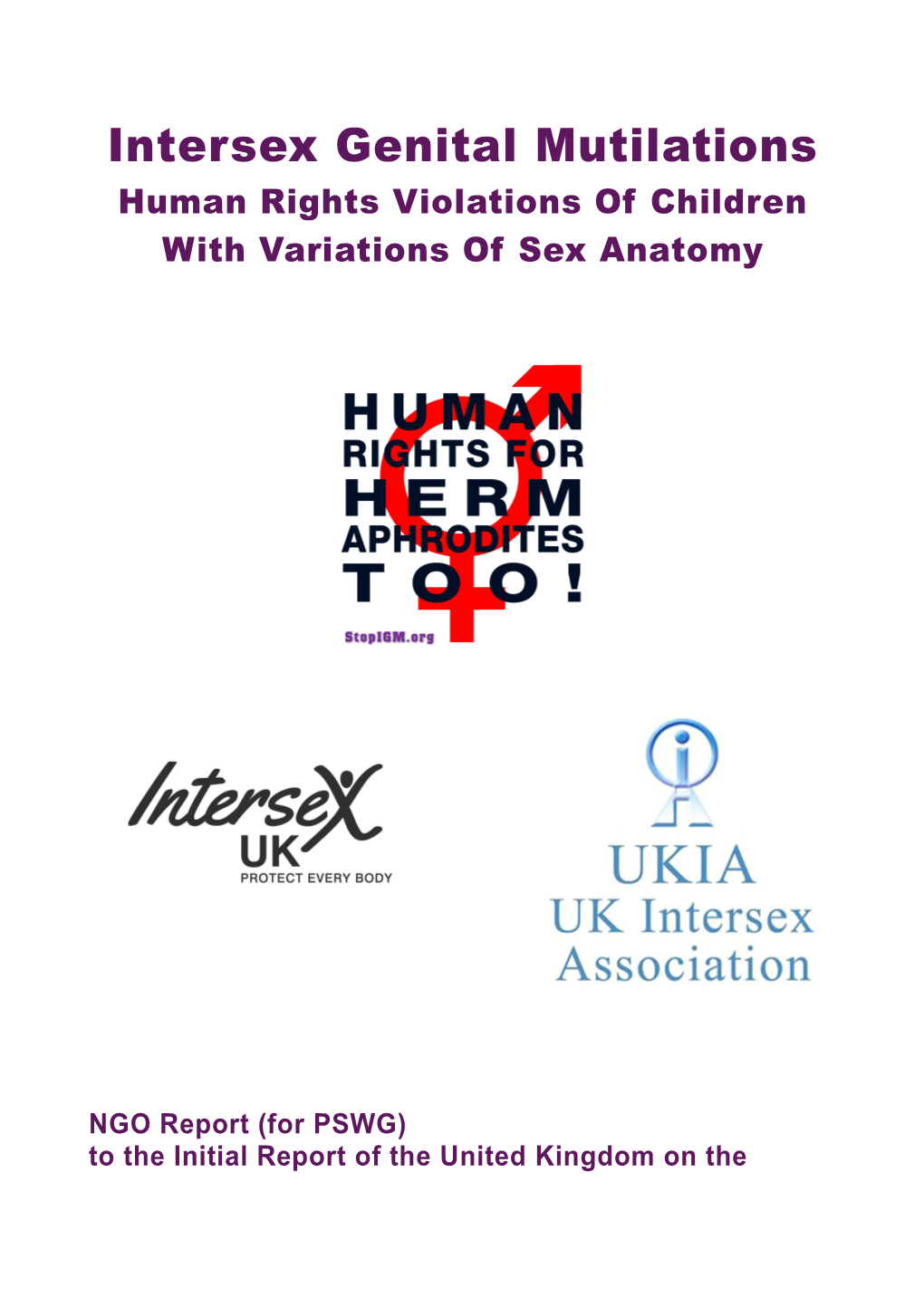 Intersex Genital Mutilations - CRPD German Loi NGO Report 2015 (V2.0)