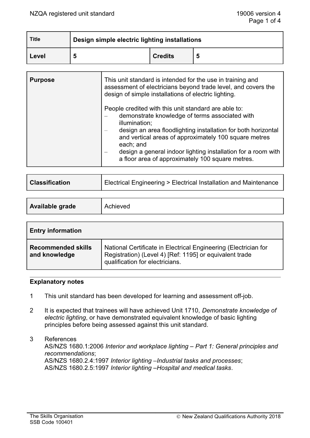 19006 Design Simple Electric Lighting Installations