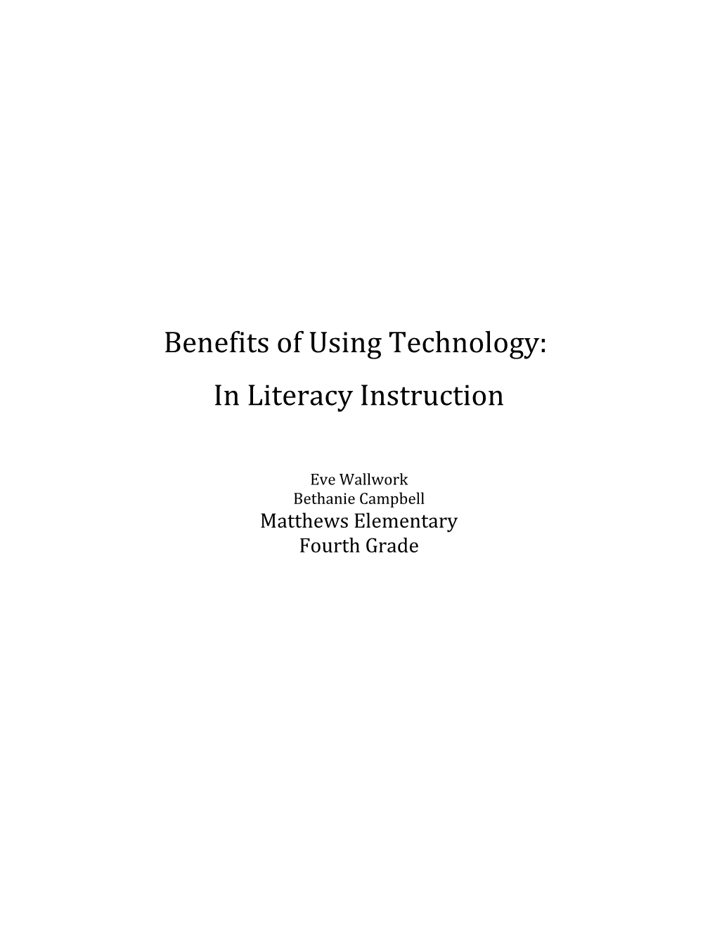 Benefits of Using Technology