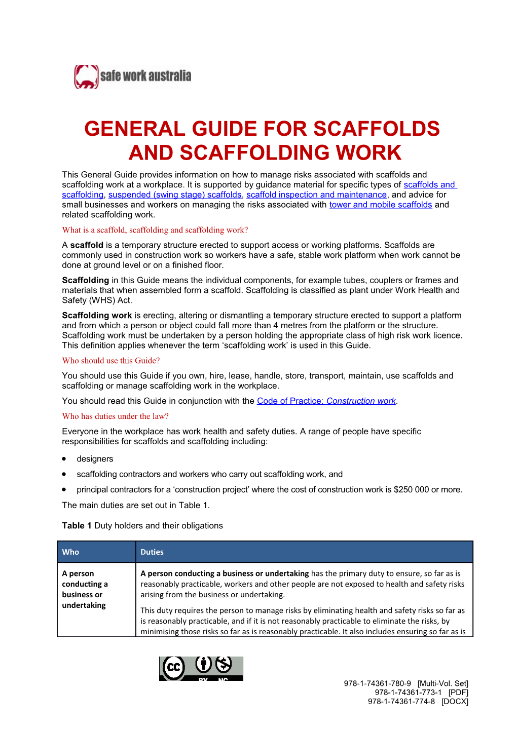 2. General Guide for Scaffolds and Scaffolding Work