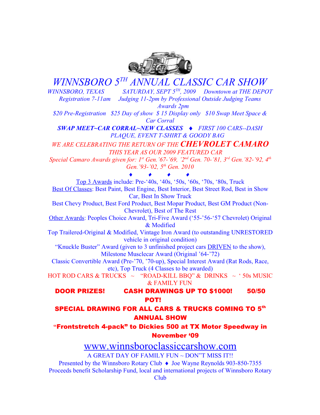Winnsboro 5Th Annual Classic Car Show