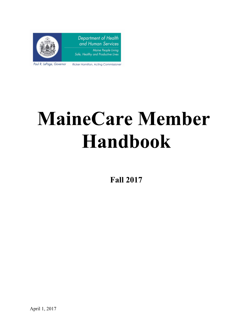Mainecare Member Handbook