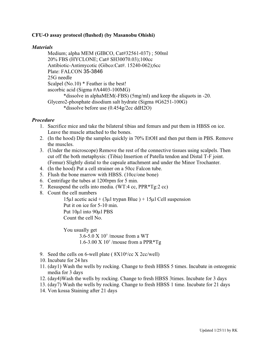 CFU Assay Protocol