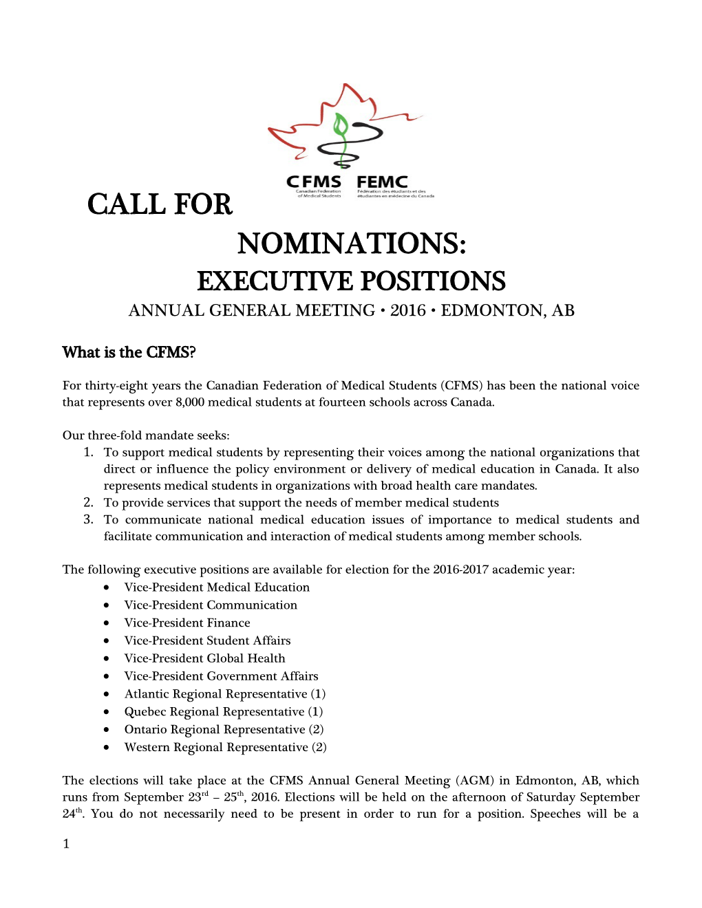 Call for Nominations s3